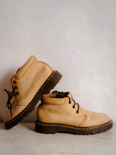 RARE Made in England Dr Martens beige desert boots by Dr. Martens — pre-loved on Thrifted.mt