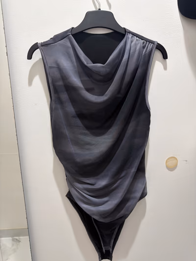 Draped grey ombre bodysuit by SHEIN — pre-loved on Thrifted.mt