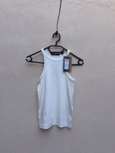 Vero Moda White Ribbed Tank by Vero Moda — pre-loved on Thrifted.mt