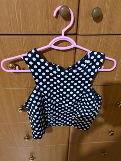 Polka Dot Sleeveless Crop Top — pre-loved on Thrifted.mt