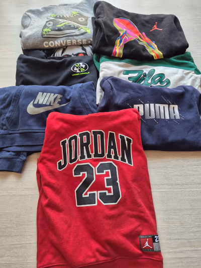 Assorted Branded Hoodies. Boys hoodies, size 10-12 years. To be sold ideally as a set of 8 hoodies  by Various  — pre-loved on Thrifted.mt