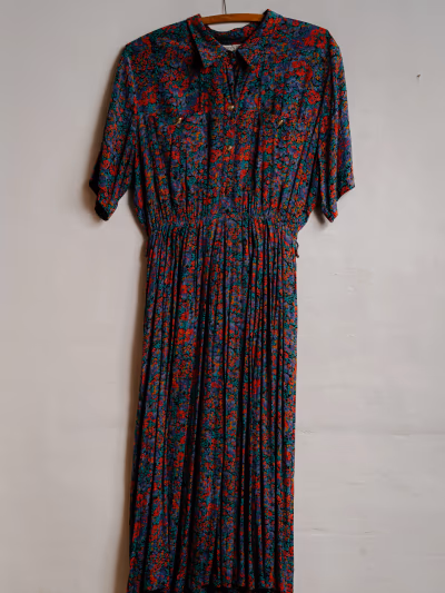 Vintage Floral Midi Dress by Mandy Marsh — pre-loved on Thrifted.mt