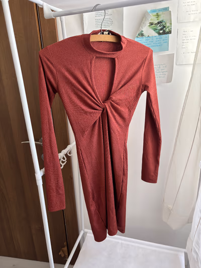 Ribbed Cutout Midi Dress by Miss Selfridge — pre-loved on Thrifted.mt