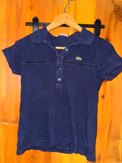 Navy Blue Polo Top by Lacoste — pre-loved on Thrifted.mt