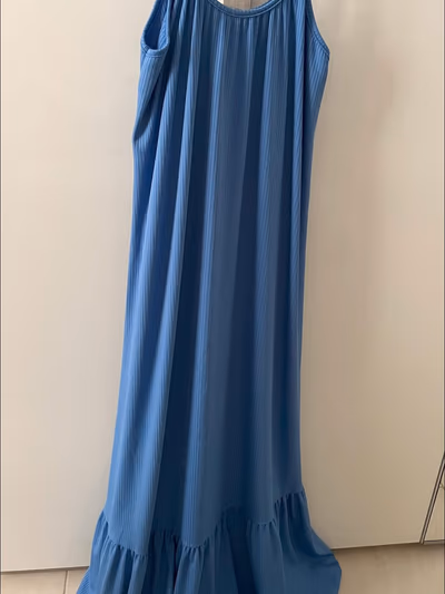 Blue Ribbed Cami Maxi Dress by Piazza Italia — pre-loved on Thrifted.mt