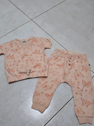 Butterfly Print Organic Cotton Set by Rabbit + Bear — pre-loved on Thrifted.mt