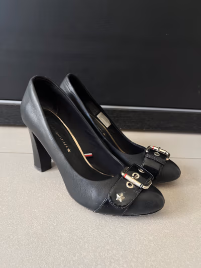 Tommy Hilfiger Buckle Heel Pumps by Tommy Hilfiger — pre-loved on Thrifted.mt
