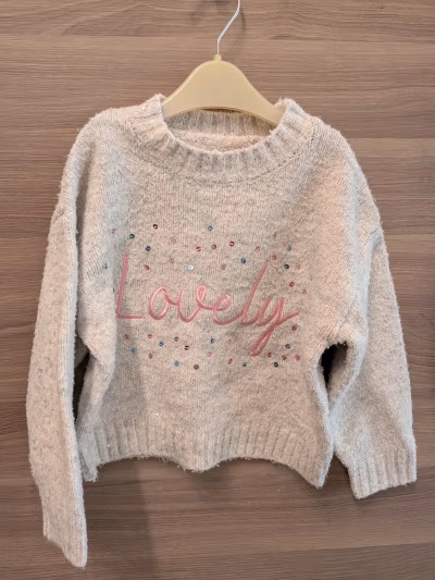 Girls Lovely Sequin Knit Jumper — pre-loved on Thrifted.mt