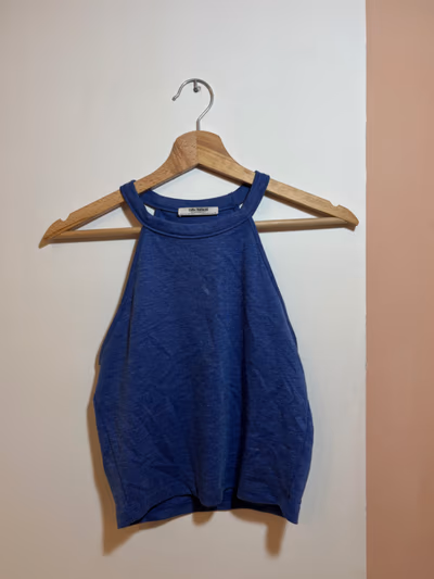Zara Trafaluc Blue Halter Top by Zara Trafaluc — pre-loved on Thrifted.mt
