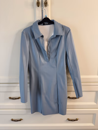 Blue Faux Leather Dress by MISSGUIDED — pre-loved on Thrifted.mt