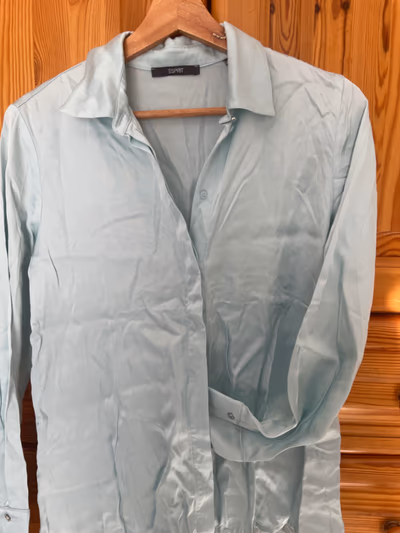 Esprit Light Blue Satin Shirt by Esprit — pre-loved on Thrifted.mt