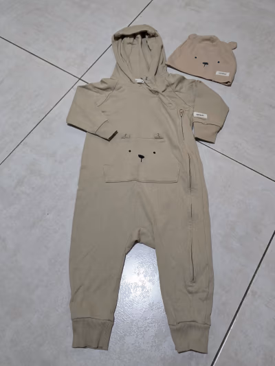 Newbie Bear Jumpsuit and Hat by Newbie — pre-loved on Thrifted.mt