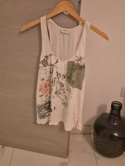 Diesel patterned ribbed tank top by Diesel — pre-loved on Thrifted.mt