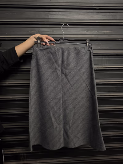 Grey Patterned A-Line Midi Skirt — pre-loved on Thrifted.mt
