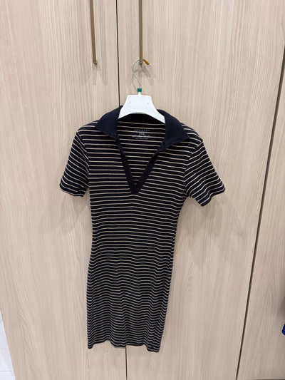 Striped polo mini dress — pre-loved on Thrifted.mt
