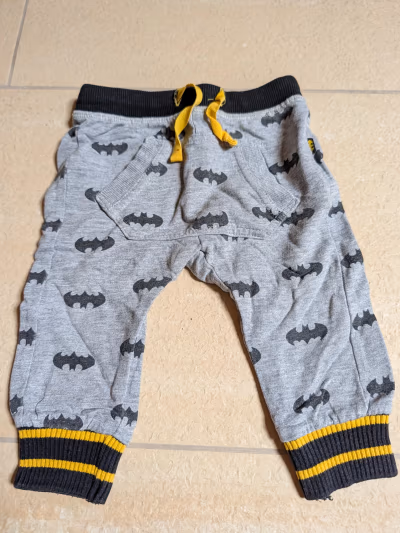 Grey Batman print baby joggers by Cool Club — pre-loved on Thrifted.mt