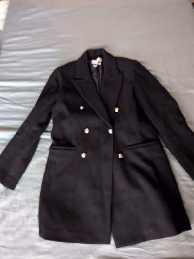 Black Double-Breasted Blazer by MNG — pre-loved on Thrifted.mt