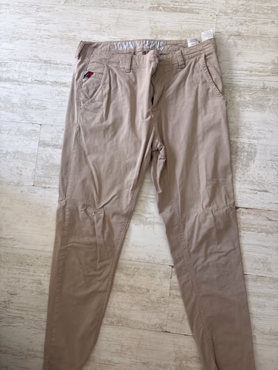 Tommy Jeans beige cotton trousers by Tommy Jeans — pre-loved on Thrifted.mt