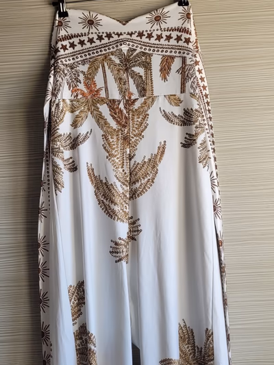 Palm Print Wide Leg Jumpsuit — pre-loved on Thrifted.mt
