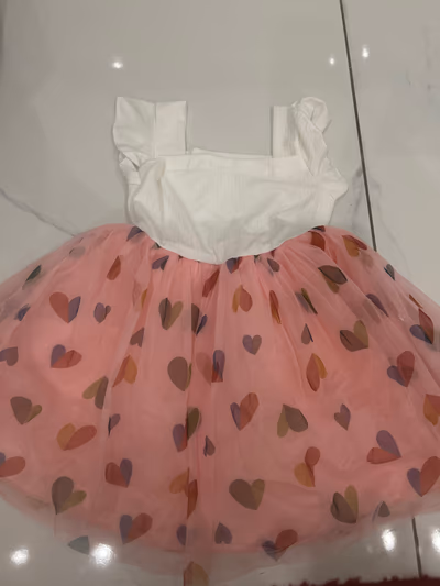 Heart Print Tulle Dress — pre-loved on Thrifted.mt