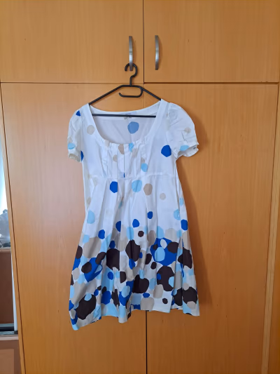 Zara vintage patterned cotton summer dress — pre-loved on Thrifted.mt