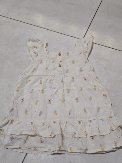 Floral Embroidered Broderie Baby Dress — pre-loved on Thrifted.mt