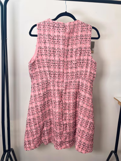 Pink Tweed Sleeveless Dress — pre-loved on Thrifted.mt