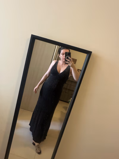 Sparkly V-Neck Maxi Dress by Mango — pre-loved on Thrifted.mt