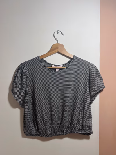 Miss Selfridge Petite Striped Crop Top by Miss Selfridge Petite — pre-loved on Thrifted.mt
