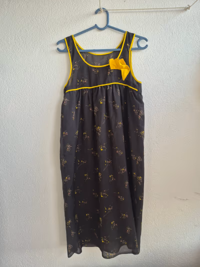 Vintage Black patterned summer sundress