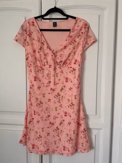 Pink Floral Mesh Mini Dress by SHEIN — pre-loved on Thrifted.mt