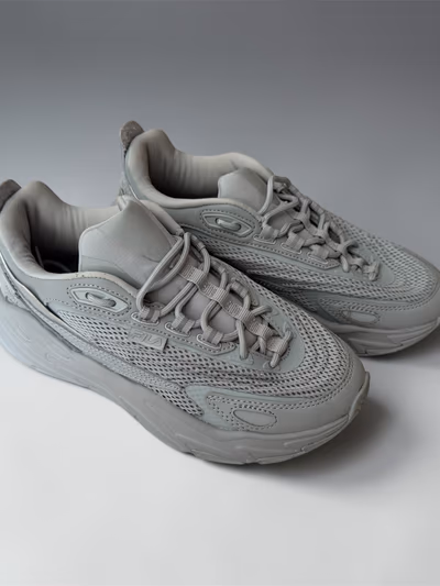 Chunky Grey Lace-up Trainers by Fila — pre-loved on Thrifted.mt