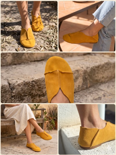 Yellow comfortable ballerinas — pre-loved on Thrifted.mt