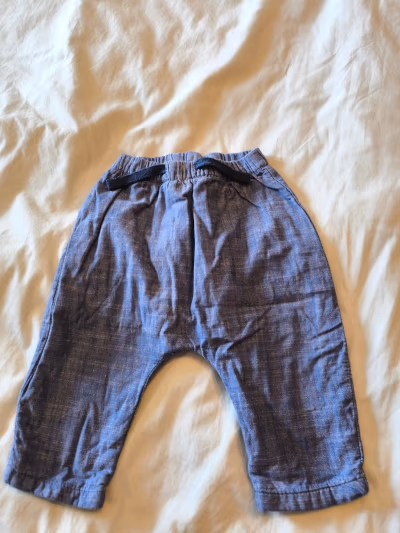 Baby blue cotton trousers by next baby — pre-loved on Thrifted.mt