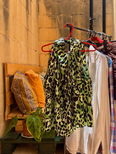 Green Animal Print Sleeveless Top