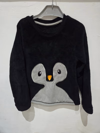 Black Penguin Fleece Sweatshirt by George — pre-loved on Thrifted.mt
