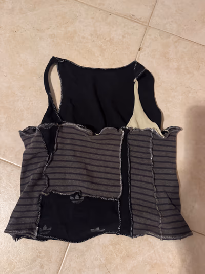 Adidas paneled crop top by Adidas — pre-loved on Thrifted.mt