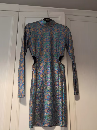 Desigual iridescent cut-out dress by Desigual — pre-loved on Thrifted.mt