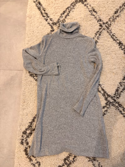 Cosy Grey Turtleneck Knit Dress by Zara — pre-loved on Thrifted.mt