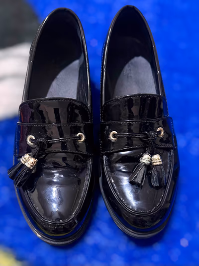 Asos Black Patent Tassel Loafers by Asos Truffle Collection — pre-loved on Thrifted.mt