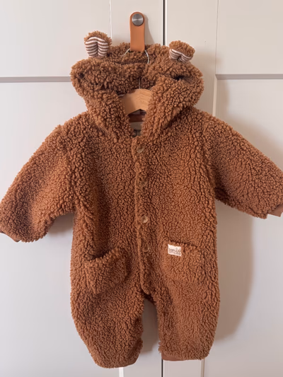 NEXT Baby - Sherpa Bear pramsuit brown - 3/6 months by Next — pre-loved on Thrifted.mt