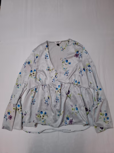 River Island Floral Satin Blouse (Size 14) - Brand New — pre-loved on Thrifted.mt