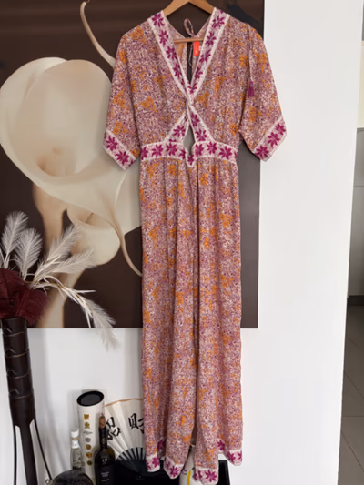Floral Print MAx Jumpsuit  by River Island  — pre-loved on Thrifted.mt