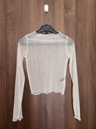 Sheer Ribbed Long Sleeve Top — pre-loved on Thrifted.mt