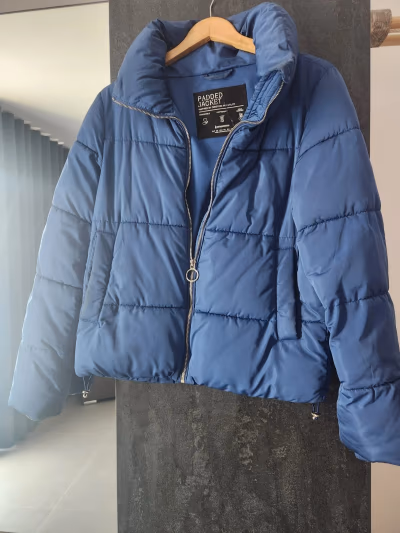 Blue Padded Winter Jacket by Stradivarius — pre-loved on Thrifted.mt