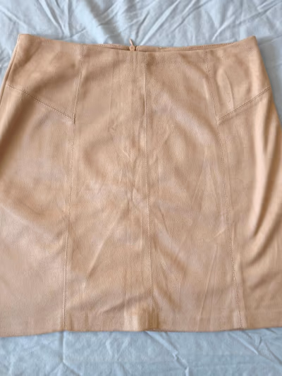 Beige Faux Suede Mini Skirt by Pimkie — pre-loved on Thrifted.mt