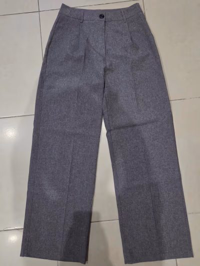 Tailored High-Waisted Grey Trousers by Temu — pre-loved on Thrifted.mt