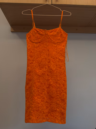 Orange lace cami dress by Zara — pre-loved on Thrifted.mt