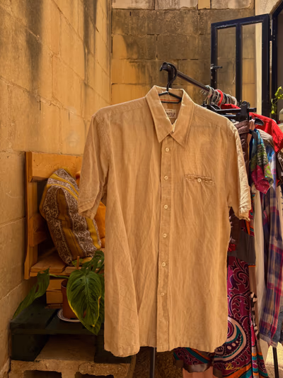 Springfield Beige Linen Shirt by Springfield — pre-loved on Thrifted.mt