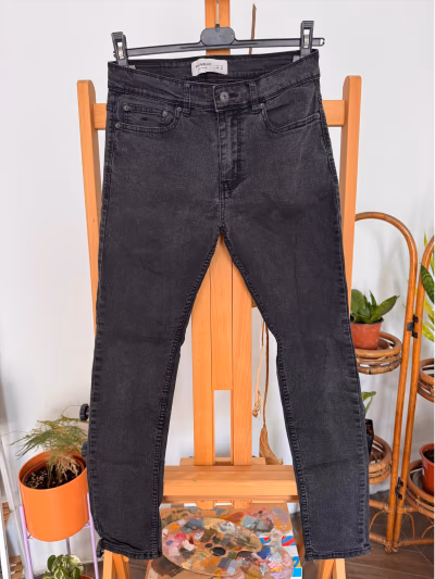 Vaqueros negros de mezclilla de talle alto by Denim Co. — pre-loved on Thrifted.mt